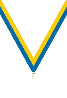 Ruban Médaille  Jaune/Bleu  : 6036