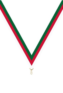 Ruban Médaille  Vert/Rouge/Blanc  : 6037