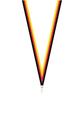 Ruban Médaille  Noir/Rouge/Jaune  : 6061