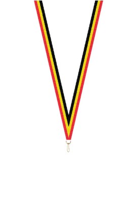 Ruban Médaille  Noir/Jaune/Rouge : 6058-1