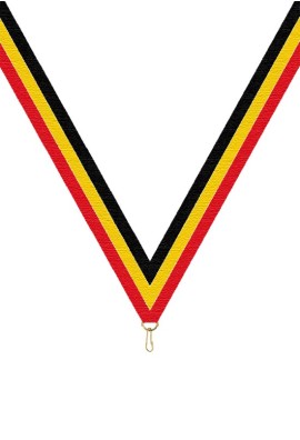 Ruban Médaille  Noir/Jaune/Rouge : 6058
