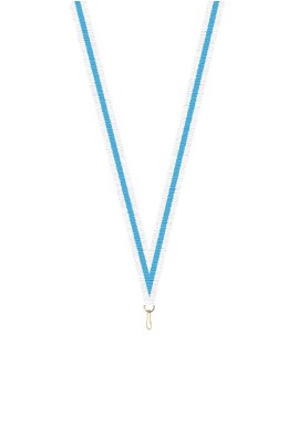 Ruban Médaille  Blanc/Bleu ciel/Blanc : 6053-1