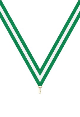 Ruban Médaille  Vert/Blanc/Vert : 6052
