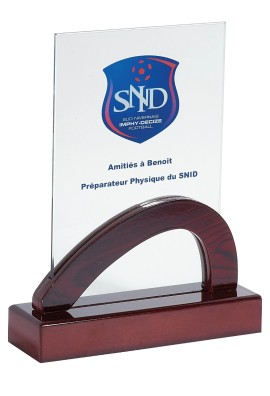 Trophée Verre & Bois Personnalisé 157-61DE-SU