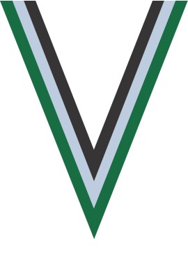 Ruban Médaille  Vert/Blanc/Noir  : 6046