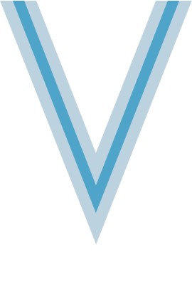 Ruban Médaille  Blanc/Bleu ciel/Blanc : 6053