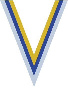 Ruban Médaille  Blanc/Bleu/Jaune : 6056