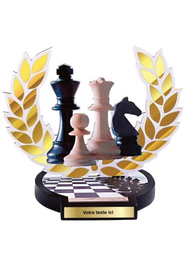 Trophée Bois Échecs 56503