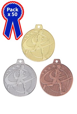 Lot de 50 Médailles Ø 50 mm Course à pied – Q-061