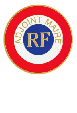 Cocarde métal Maire Adjoint Métal Ø 75 mm