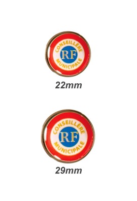 Pin's Tricolore Conseillère Municipale Ø22mm