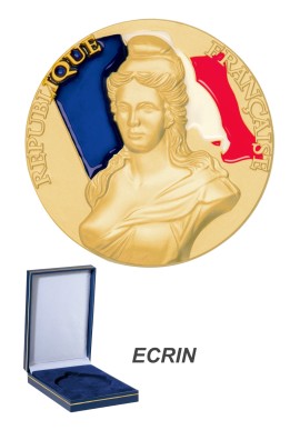 Médaille Marianne Couleur Ø 70 mm – A38