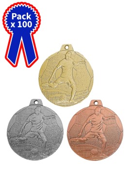 Lot de 100 Médailles Ø 32 mm Football – LBP003