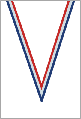 Ruban Médaille  Bleu/Blanc/Rouge  : 6022